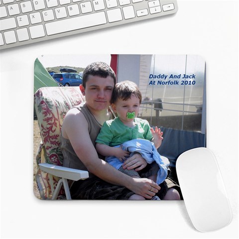 Daddy & Jack 2010 Mouse Mat By Rhiannon Everitt Front