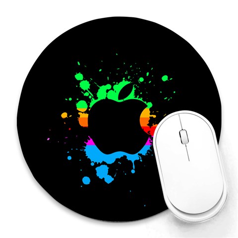 Hey Is That An Apple? By Adam Chang 8 x8  Round Mousepad - 1