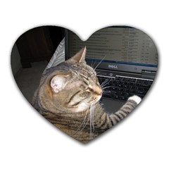 Abby does facebook too! - Heart Mousepad