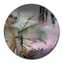 Blonde Ivy Fairy - Round Mousepad