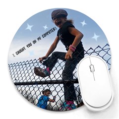 mousey - Collage Round Mousepad