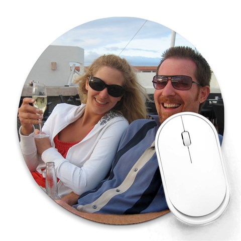 My Mouse Pad By Jack Spence 8 x8  Round Mousepad - 1