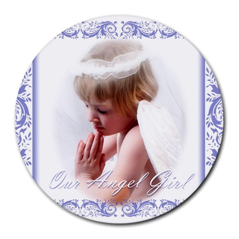 Kiley Angel By Penny 8 x8  Round Mousepad - 1