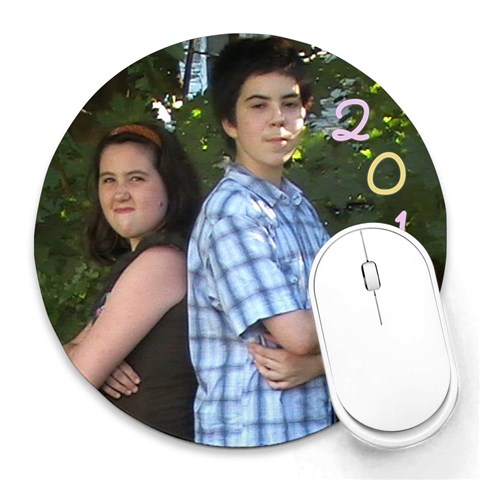 Free Mousepad Promotion By Christine Hook 8 x8  Round Mousepad - 1