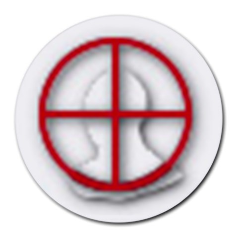 Boom Headshot By Tyler Gappa 8 x8  Round Mousepad - 1
