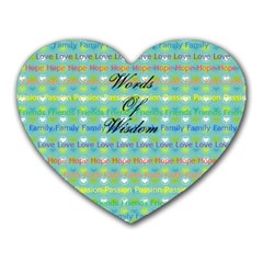 Words of Wisdom - Heart Mousepad