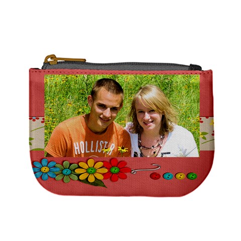 Wheat/flower Coin Purse By Mallory Front