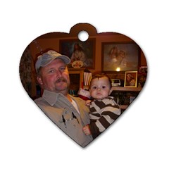 Harold Jr. & Axl - Dog Tag Heart (One Side)