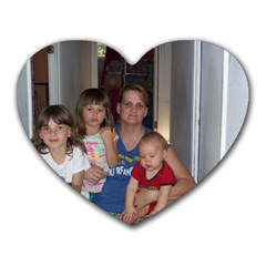 Mamaw Debbie and daughter/grandkids - Heart Mousepad
