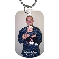 Daddy Dog Tah - Dog Tag (Two Sides)