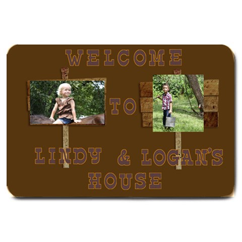 Logan And Lindy Door Mat By Tammie 30 x20  Door Mat