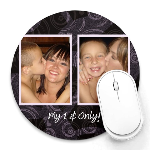 Mouse Pad By Nicole Heater 8 x8  Round Mousepad - 1