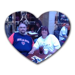 me and kev in paris - Heart Mousepad