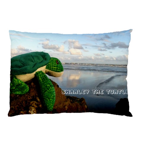 Swarley The Turtle By Vinicius Y  Takaki 26.62 x18.9  Pillow Case