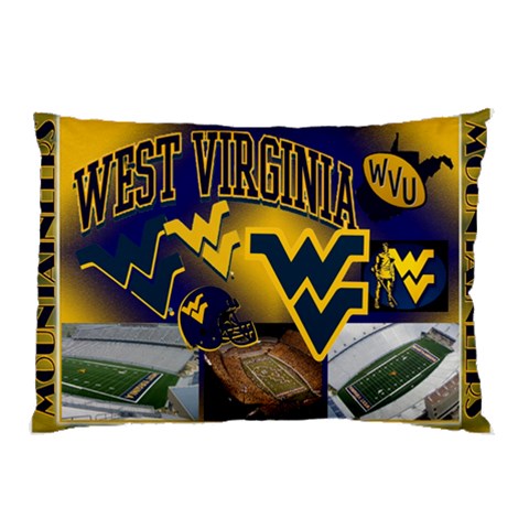 Showin  Some Wvu Spirit By Jessica Pelfrey 26.62 x18.9  Pillow Case