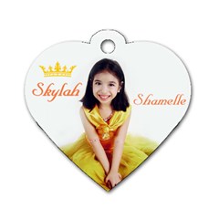 Skylah s Heart-Shaped dog tag - Dog Tag Heart (Two Sides)