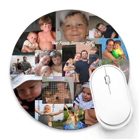 My 100% Free Mousepad By Kristina Pena 8 x8  Round Mousepad - 1