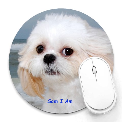 Sam I Am By Barbara Bebee Burgess Kittle 8 x8  Round Mousepad - 1