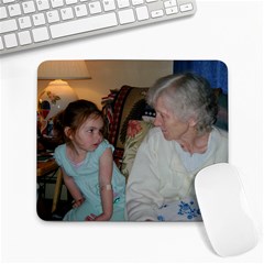 zoe and her great grandma - Large Mousepad