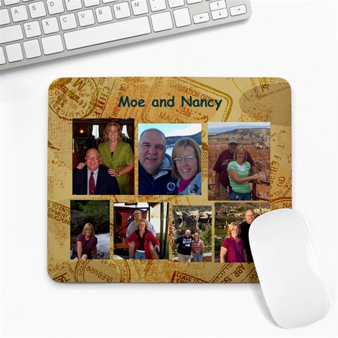 July s Mousepad Moe And Nancy By Nancy 9.25 x7.75  Mousepad - 1