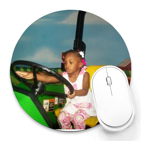 Edventure Mousepad By Katherine Sanders 8 x8  Round Mousepad - 1