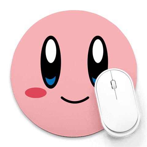 Kriby By Herp Durp2 8 x8  Round Mousepad - 1