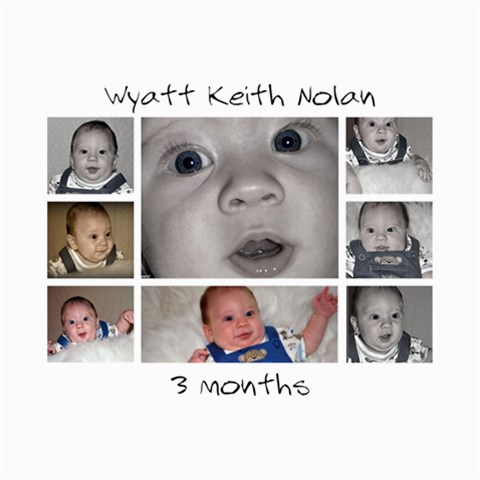 Collages Of Wyatt At 3 Months By Mindy Nolan 10 x8  Print - 3