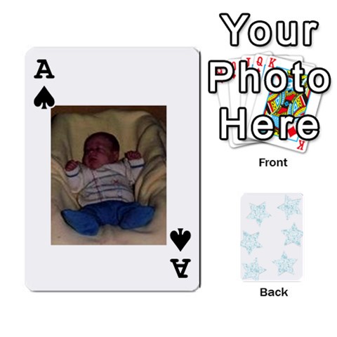 Ace Deck Of Playing Cards By Bonnie Peloquin Front - SpadeA