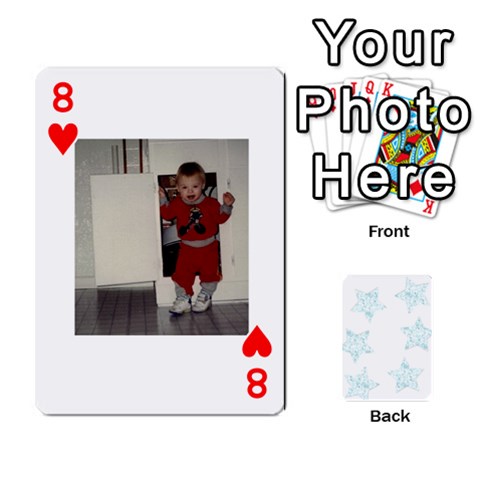 Deck Of Playing Cards By Bonnie Peloquin Front - Heart8