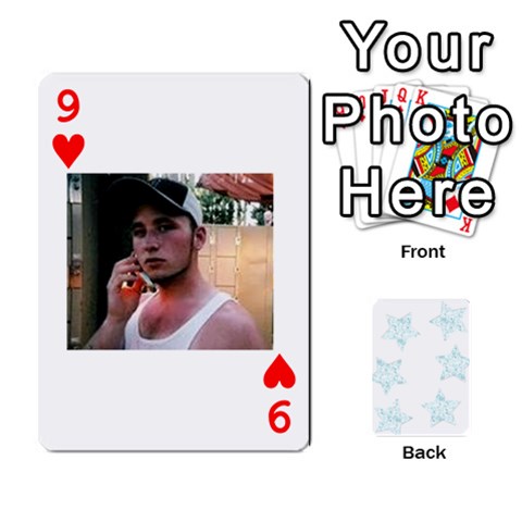 Deck Of Playing Cards By Bonnie Peloquin Front - Heart9