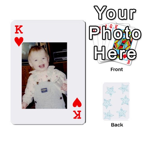 King Deck Of Playing Cards By Bonnie Peloquin Front - HeartK