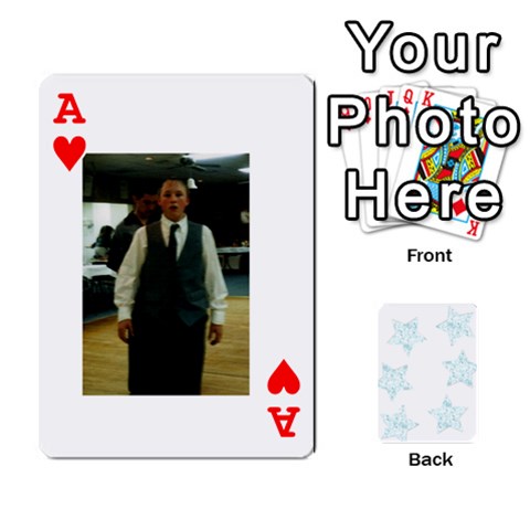 Ace Deck Of Playing Cards By Bonnie Peloquin Front - HeartA