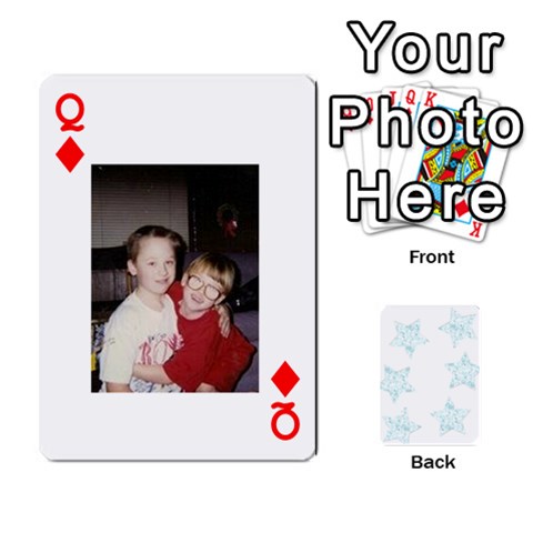 Queen Deck Of Playing Cards By Bonnie Peloquin Front - DiamondQ