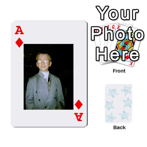 Ace Deck Of Playing Cards By Bonnie Peloquin Front - DiamondA