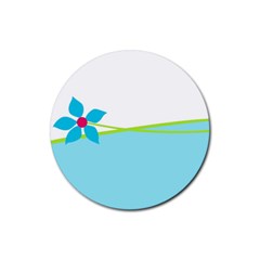 Spring Set Coaster 4 - Rubber Coaster (Round)