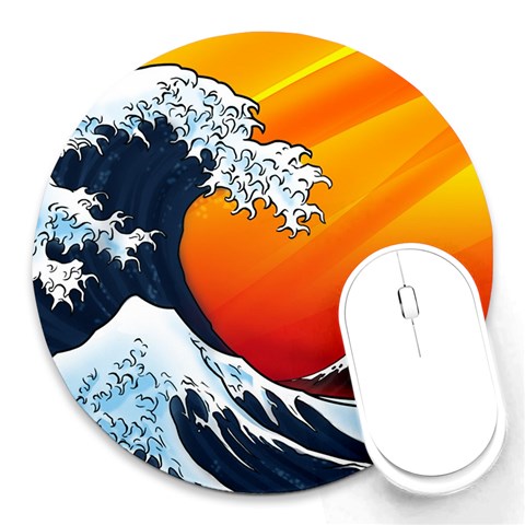 Japanese Wave Mousepad By Jeff Mcclain Front