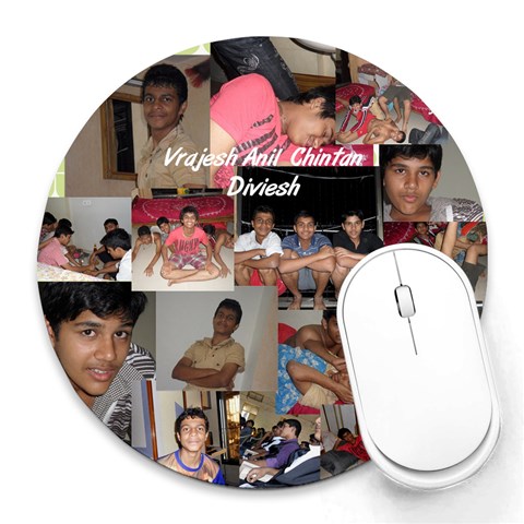 Pad By Chintan 8 x8  Round Mousepad - 1