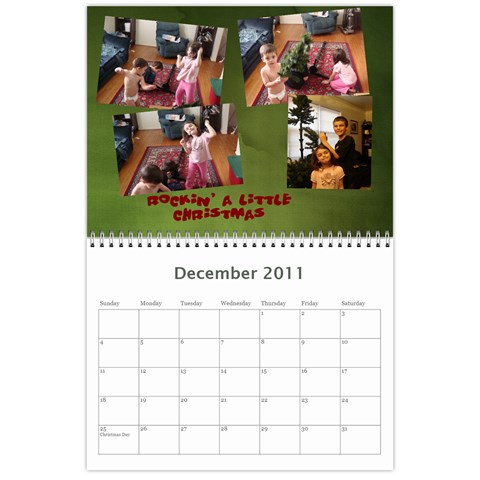 Moms  Birthday Calendar By Diana Davis Dec 2011