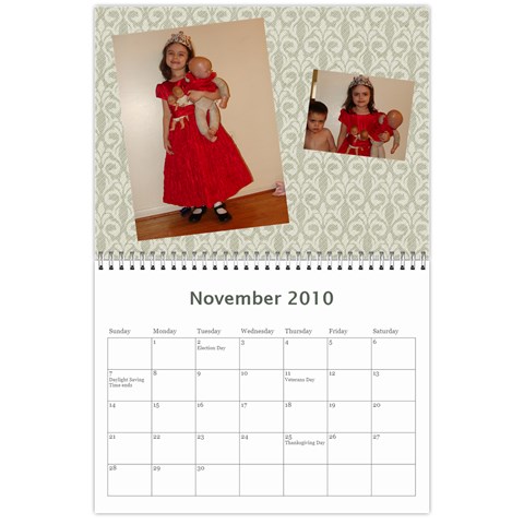 Moms  Birthday Calendar By Diana Davis Nov 2010