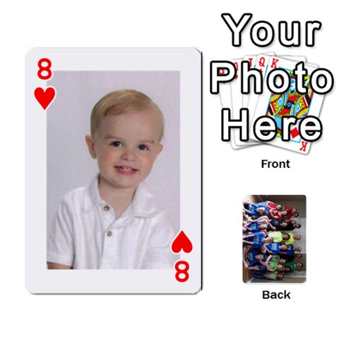 Grandkids Playing Cards By Kathy Rayhons Front - Heart8