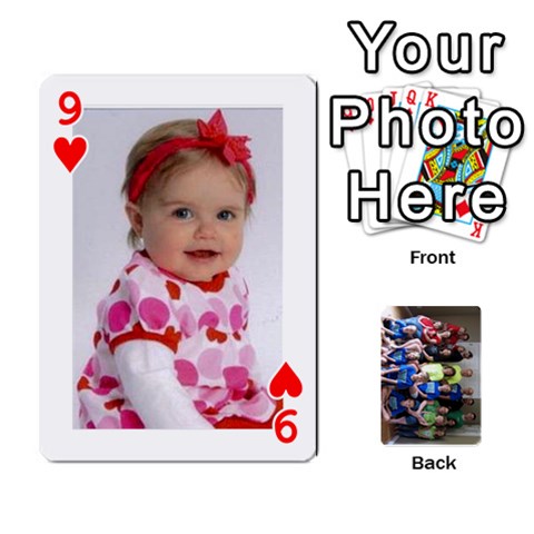Grandkids Playing Cards By Kathy Rayhons Front - Heart9