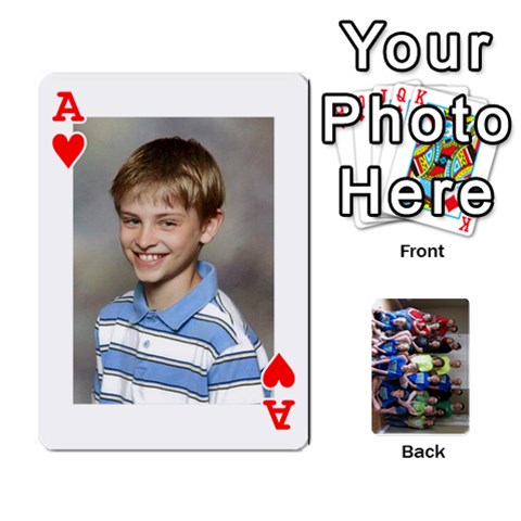 Ace Grandkids Playing Cards By Kathy Rayhons Front - HeartA