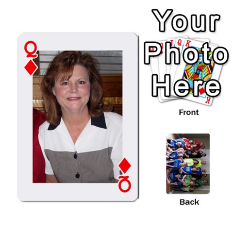Queen Grandkids Playing Cards By Kathy Rayhons Front - DiamondQ