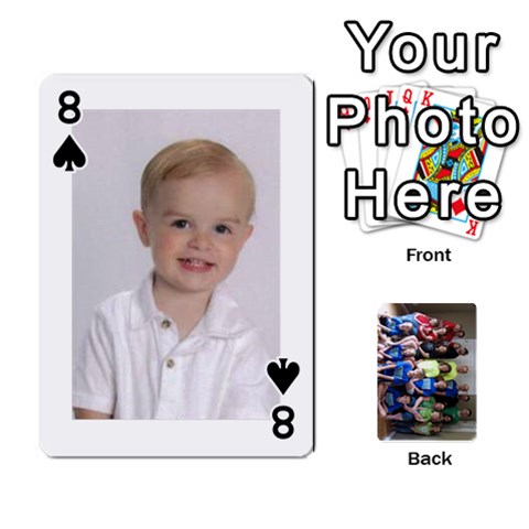 Grandkids Playing Cards By Kathy Rayhons Front - Spade8