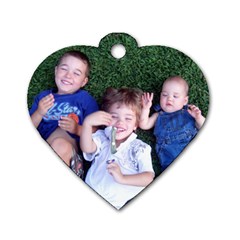 Kids Key Chain - Dog Tag Heart (One Side)