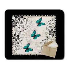 Butterflies in the Office - Large Mousepad