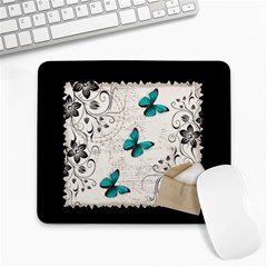 Butterflies in the Office - Large Mousepad