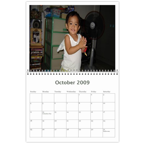 Calendar 2009 By Aileen Oct 2009