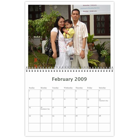 Calendar 2009 By Aileen Feb 2009