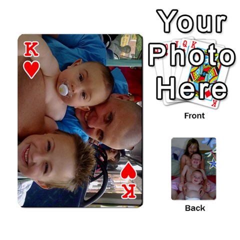 King Personalised Cards By Jemma Spring Front - HeartK